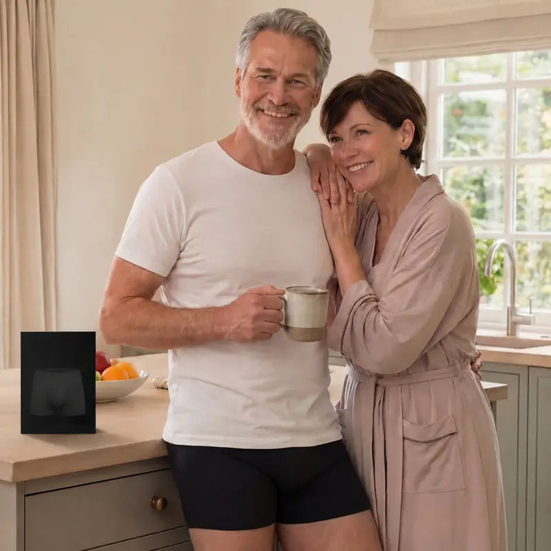 Pareja feliz por la mañana