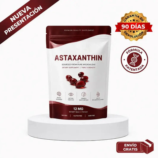 Astaxantina Hawaiana 12 mg, bolsa de 90 cápsulas