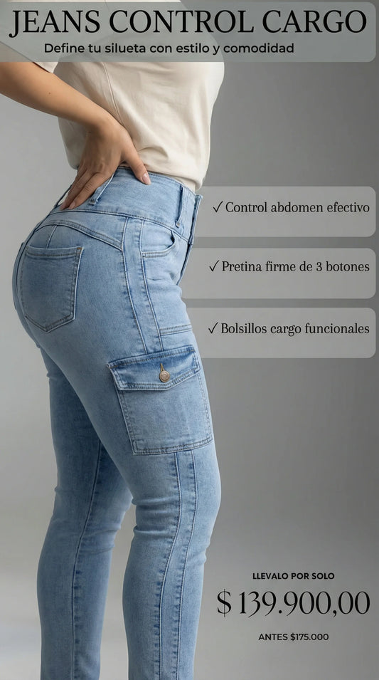 Moldea tu Silueta sin Faja. Control Inteligente de Abdomen y Levanta Glúteo en un Solo Jean. (Copia)