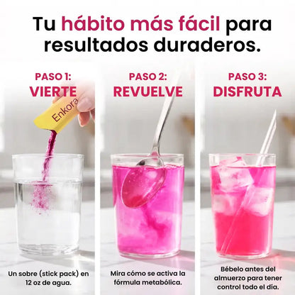 Cómo usarlo en 3 pasos: vierte, revuelve y disfruta