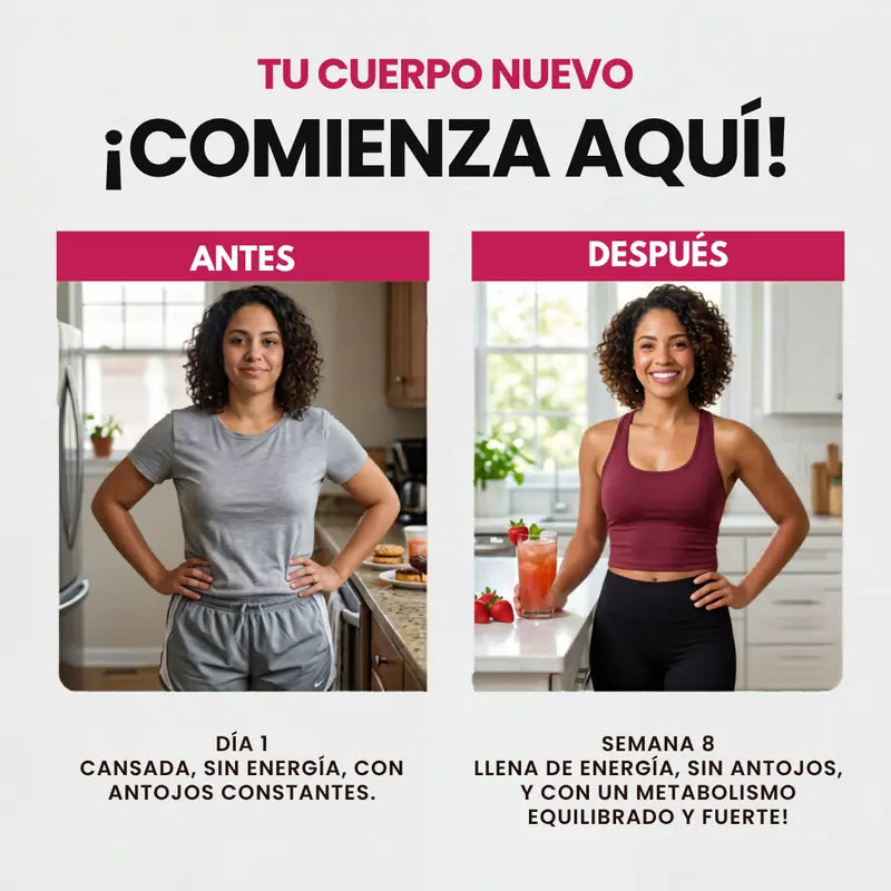 Antes y después: día 1 frente a semana 8