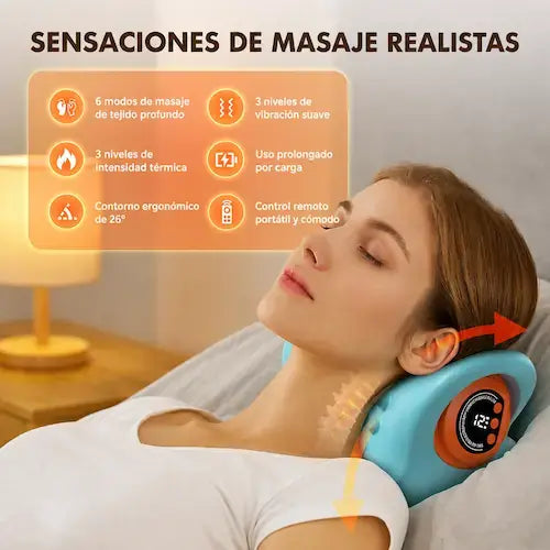 Sensaciones de masaje realistas: 6 modos, 3 niveles de calor