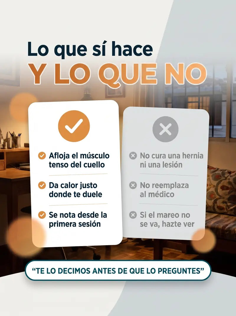 Lo que si hace y lo que no: afloja el musculo tenso, pero no cura una hernia ni reemplaza al medico