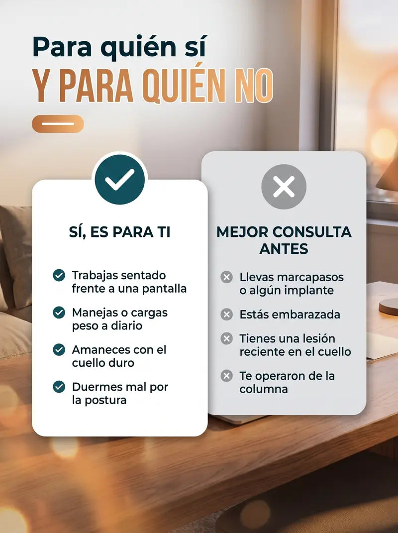 Para quien si y para quien no: consulta antes si llevas marcapasos, estas embarazada o te operaron de la columna