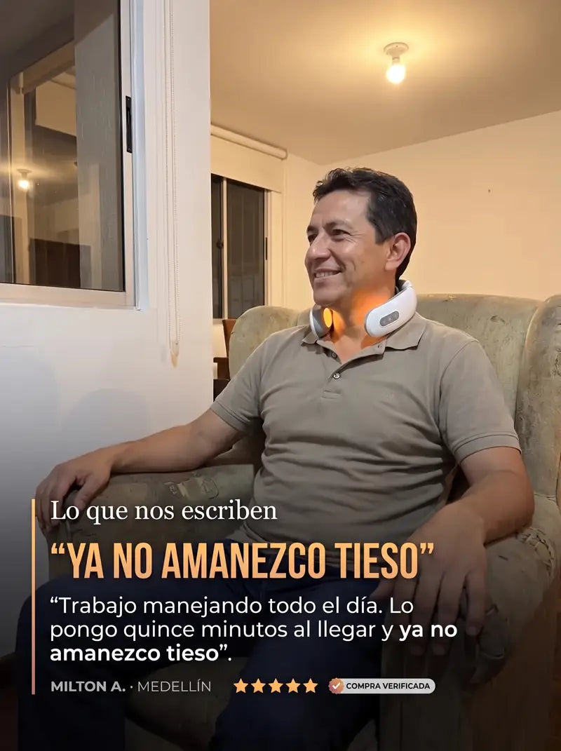 Milton A. de Medellín: trabajo manejando todo el dia, lo pongo quince minutos al llegar y ya no amanezco tieso
