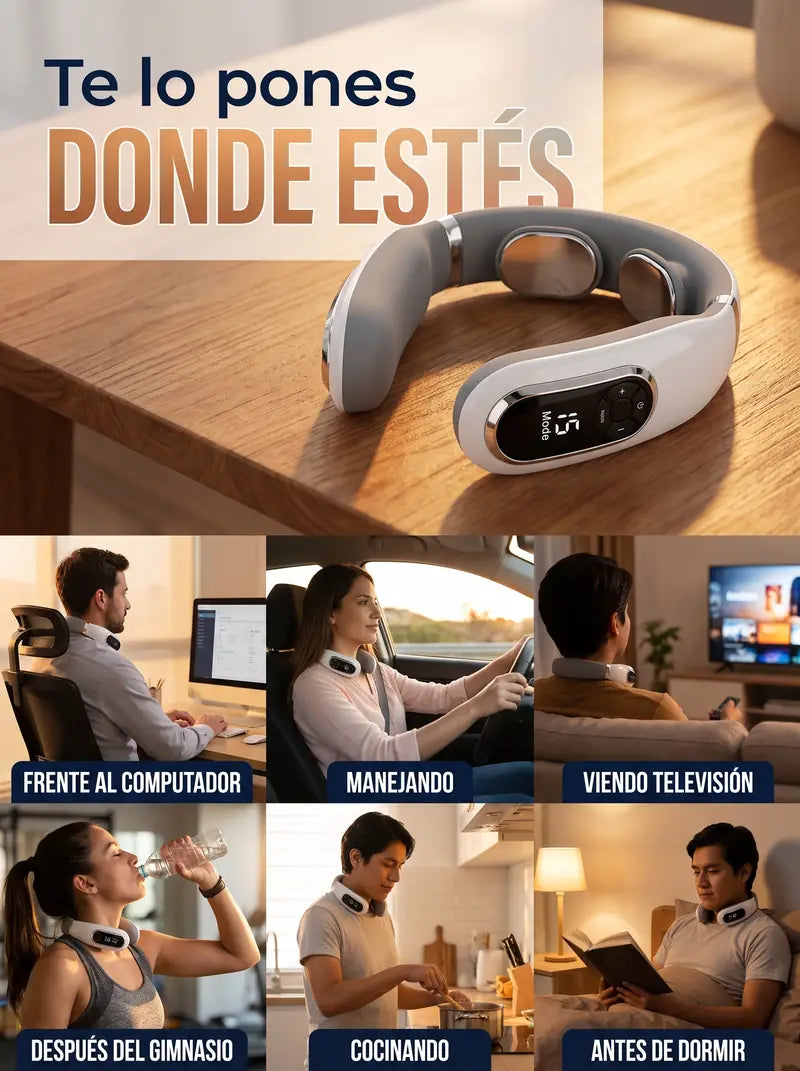 Te lo pones donde estes: frente al computador, manejando, viendo television, despues del gimnasio, cocinando y antes de dormir