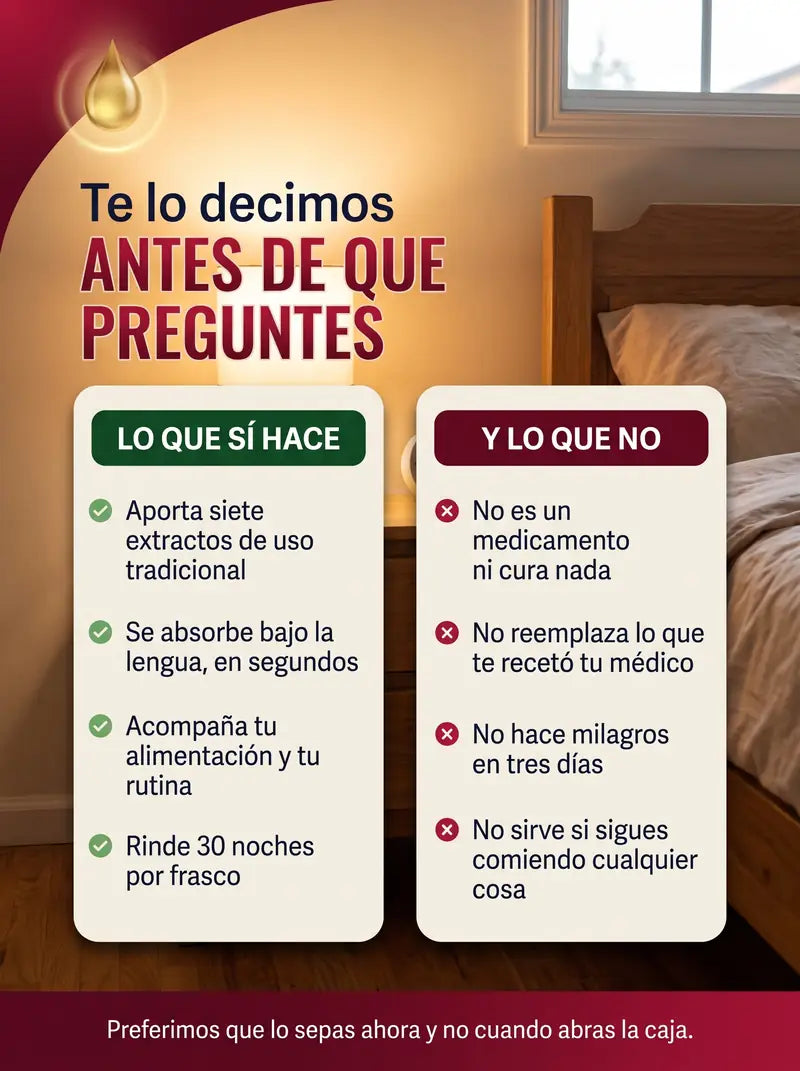 Lo que si hace y lo que no: aporta siete extractos, pero no es un medicamento ni reemplaza lo que te receto tu medico