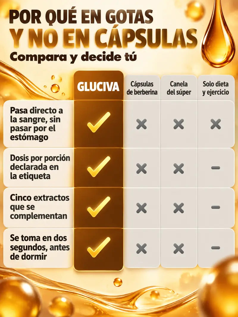 Por que en gotas y no en capsulas: comparacion contra capsulas, canela del super y solo dieta