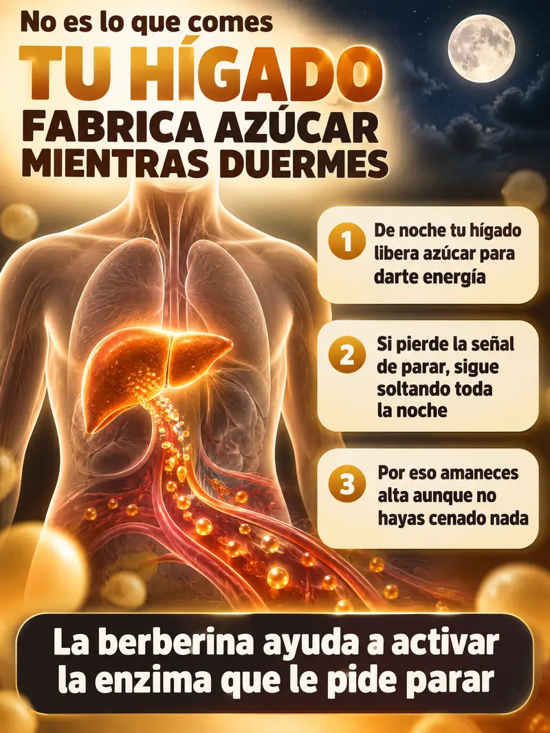 Tu higado fabrica azucar mientras duermes y por eso amaneces alta aunque no hayas cenado