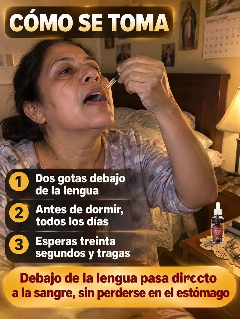 Como se toma: dos gotas debajo de la lengua antes de dormir