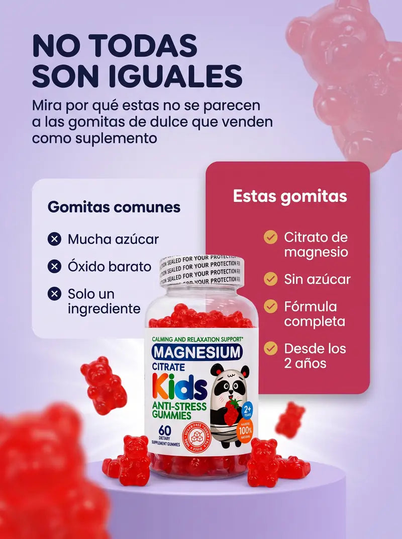 No todas son iguales: citrato de magnesio y formula completa frente a gomitas comunes